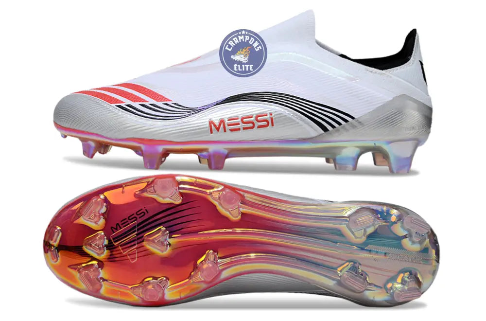 F50 Elite Laceless FG - Messi Prestig10 - Blanc/Noir/Rouge