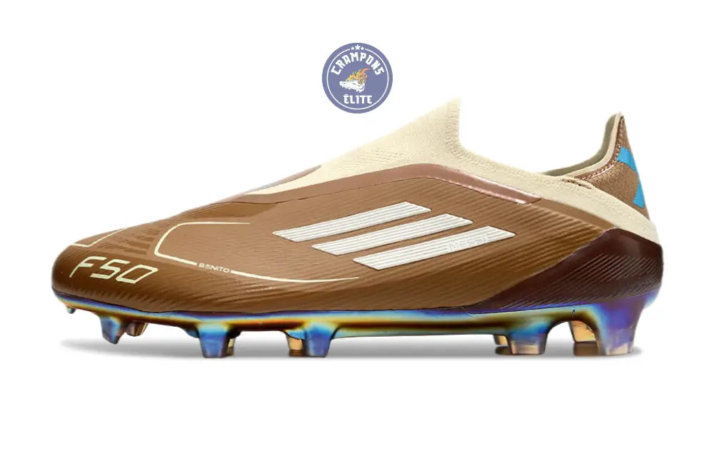 F50 Elite Laceless FG Messi X Bad Bunny Elite FG - Cardboard/Blanc/Turquoise ÉDITION LIMITÉE