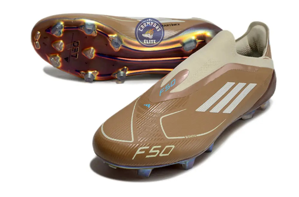 F50 Elite Laceless FG Messi X Bad Bunny Elite FG - Cardboard/Blanc/Turquoise ÉDITION LIMITÉE