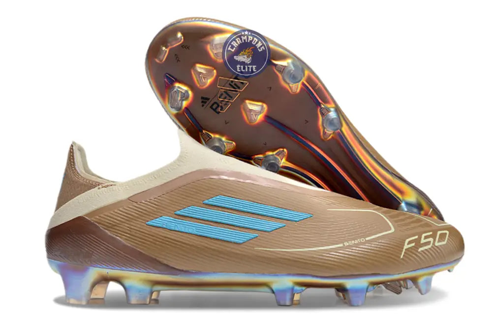 F50 Elite Laceless FG Messi X Bad Bunny Elite FG - Cardboard/Blanc/Turquoise ÉDITION LIMITÉE