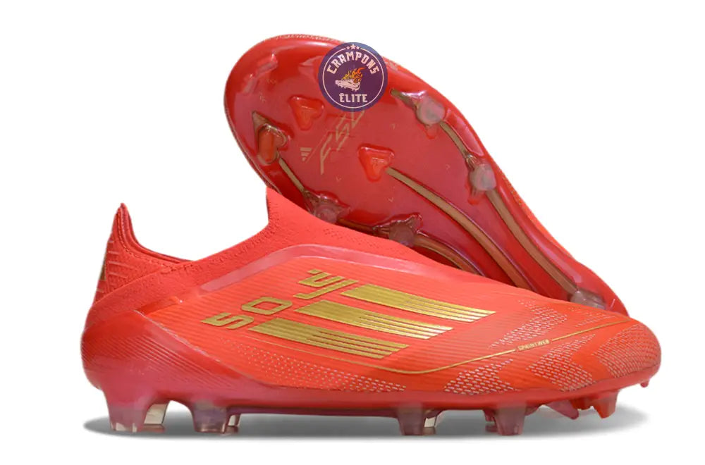 F50 Elite Laceless FG Mo Salah - Rouge/Or