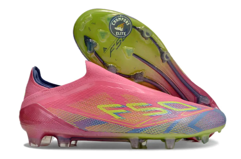 Image of F50 Elite Laceless FG Mystic Victory - Lucid Pink/Lucid Lemon/Blue Fusion