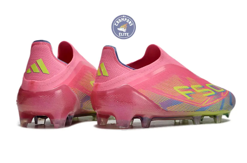 F50 Elite Laceless FG Mystic Victory - Lucid Pink/Lucid Lemon/Blue Fusion