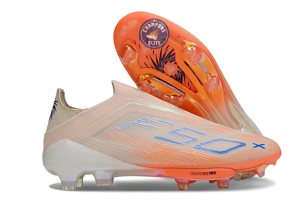 F50 + Elite Laceless FG - Orange/Bleu/Rose