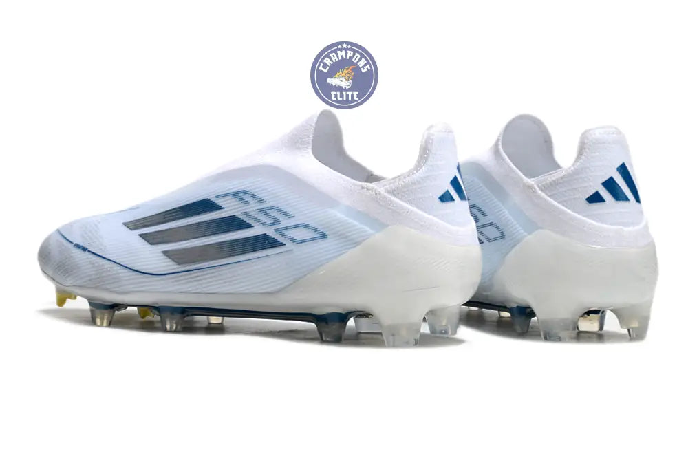 F50 Elite Laceless FG Polar Victory - Blanc/Argenté/Bleu