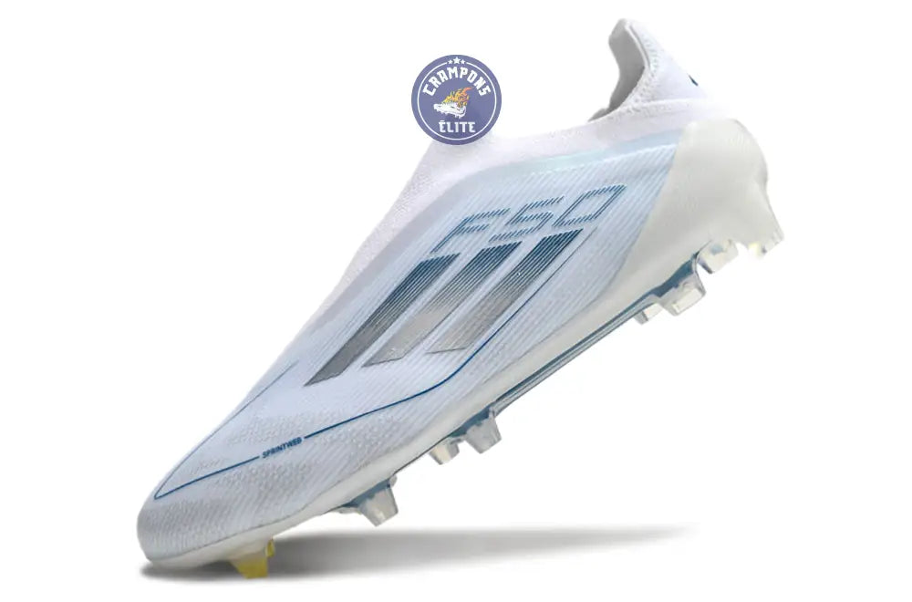 F50 Elite Laceless FG Polar Victory - Blanc/Argenté/Bleu