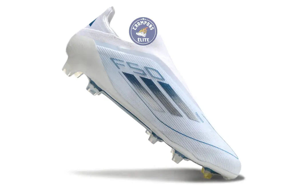 F50 Elite Laceless FG Polar Victory - Blanc/Argenté/Bleu