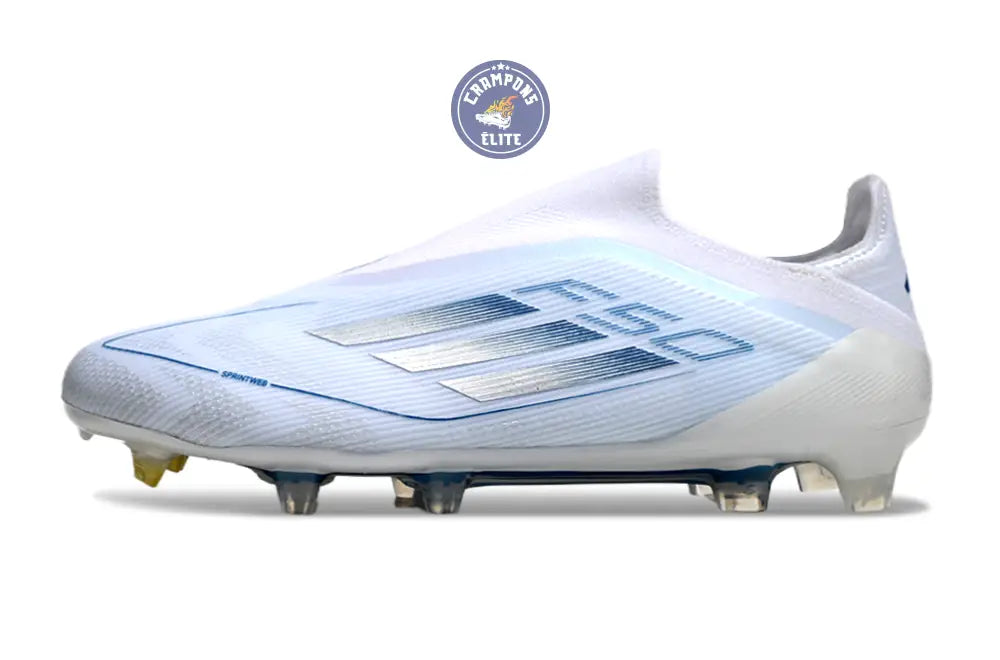 F50 Elite Laceless FG Polar Victory - Blanc/Argenté/Bleu