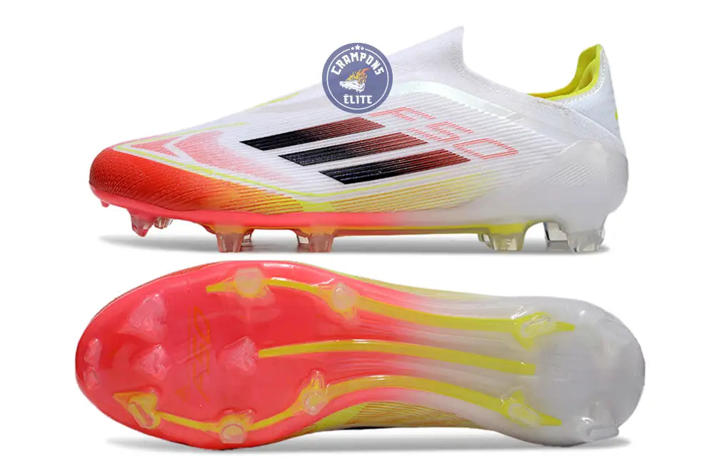 F50 Elite Laceless FG Pure Victory - Blanc/Lucid Red/Jaune