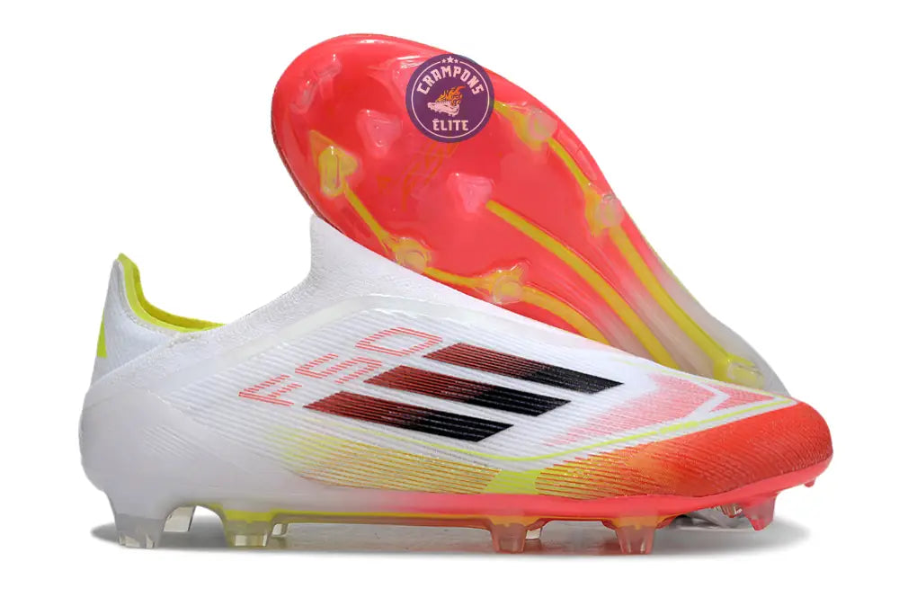 F50 Elite Laceless FG Pure Victory - Blanc/Lucid Red/Jaune