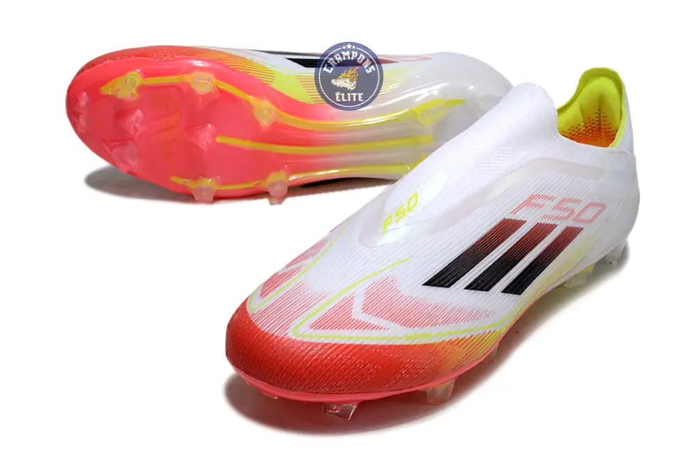 Image of F50 Elite Laceless FG Pure Victory - Blanc/Lucid Red/Jaune