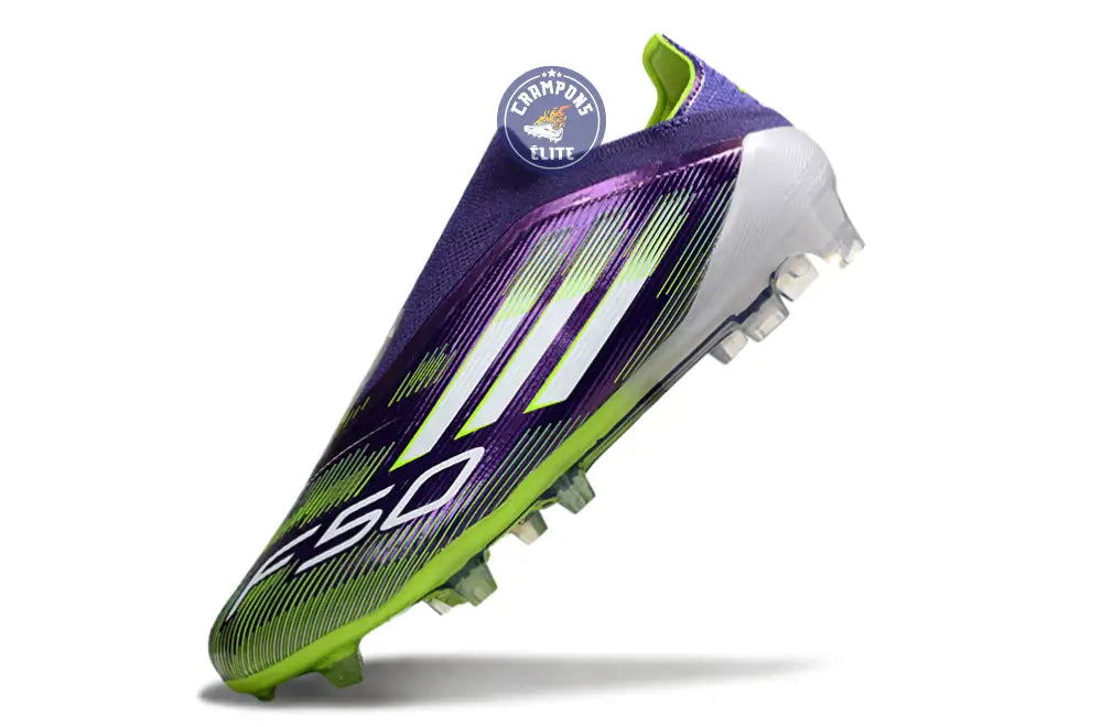 F50 Elite Laceless FG - Violet/Vert/Blanc