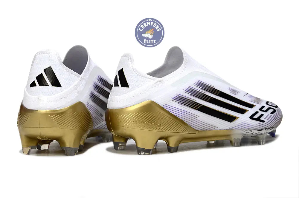 F50 Elite Laceless FG Road to Glory - Blanc/Noir/Doré