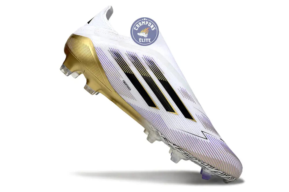 F50 Elite Laceless FG Road to Glory - Blanc/Noir/Doré