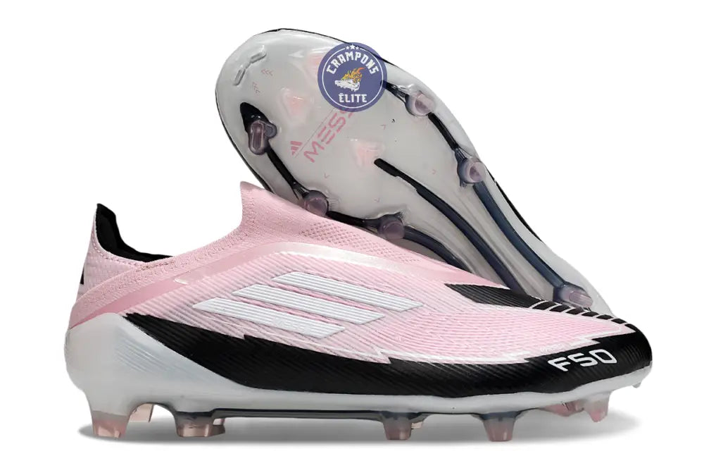 F50 Elite Laceless FG - Rose/Noir/Blanc