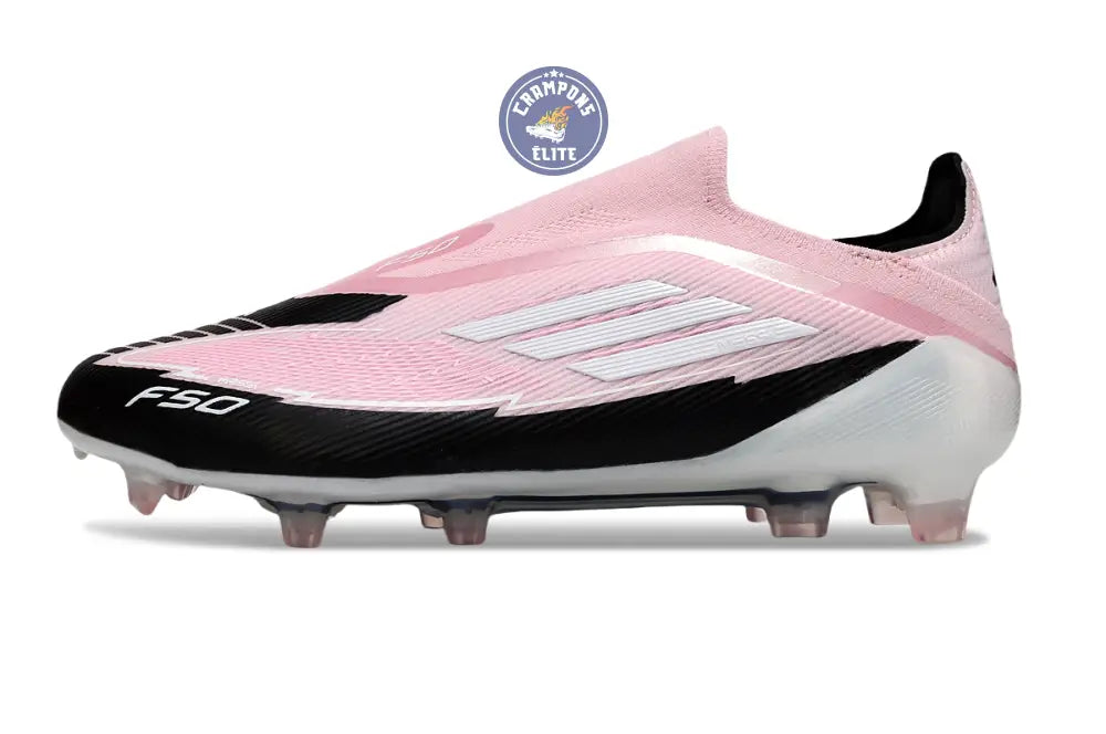 F50 Elite Laceless FG - Rose/Noir/Blanc