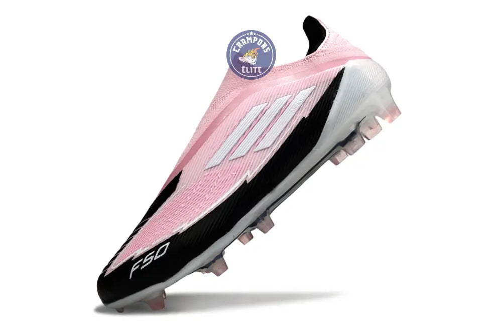 F50 Elite Laceless FG - Rose/Noir/Blanc