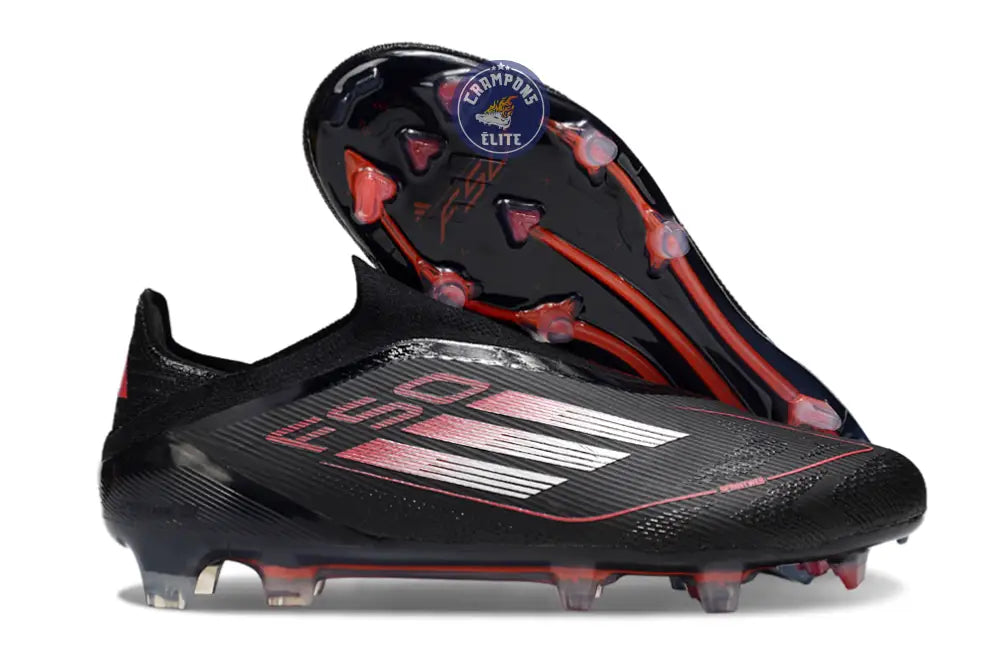 Image of F50 Elite Laceless FG Stealth Victory - Noir/Argenté/Lucid Red