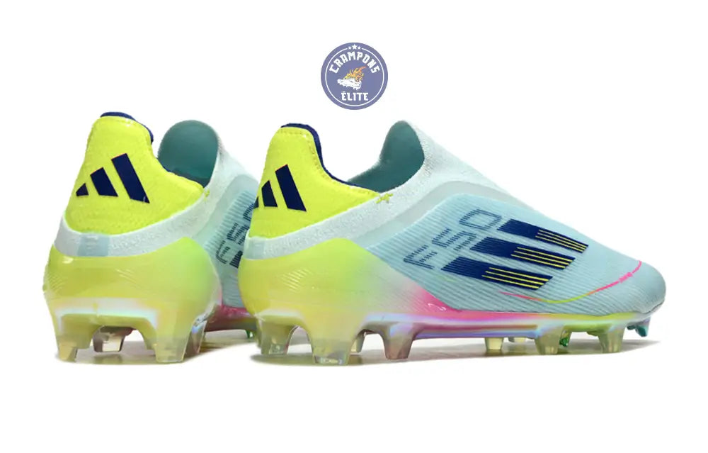 F50 Elite Laceless FG Stellar Icon - Almost Blue/Bleu/Jaune
