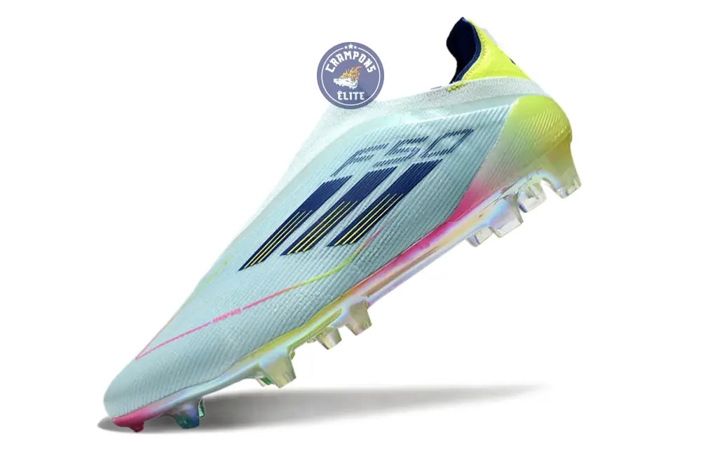 F50 Elite Laceless FG Stellar Icon - Almost Blue/Bleu/Jaune