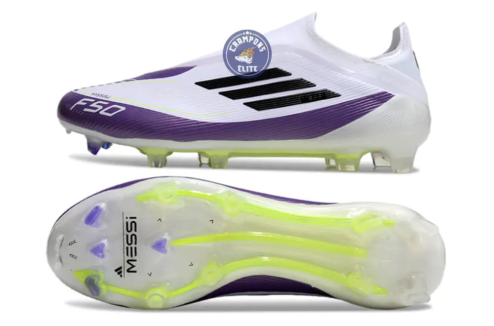 F50 Elite Laceless FG Triunfo Estelar - Blanc/Noir/Violet