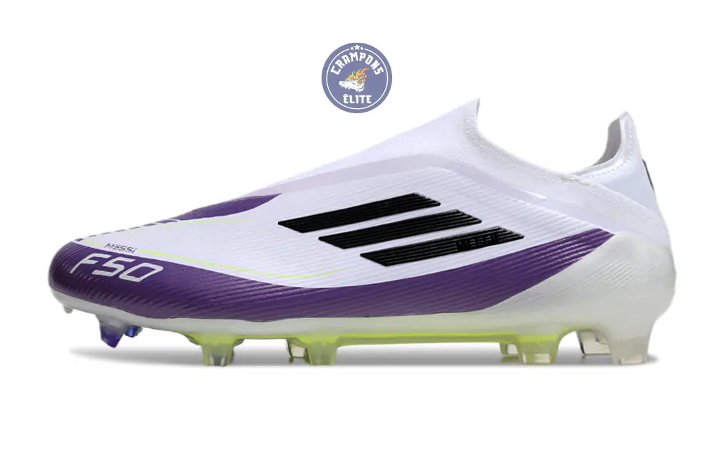 F50 Elite Laceless FG Triunfo Estelar - Blanc/Noir/Violet