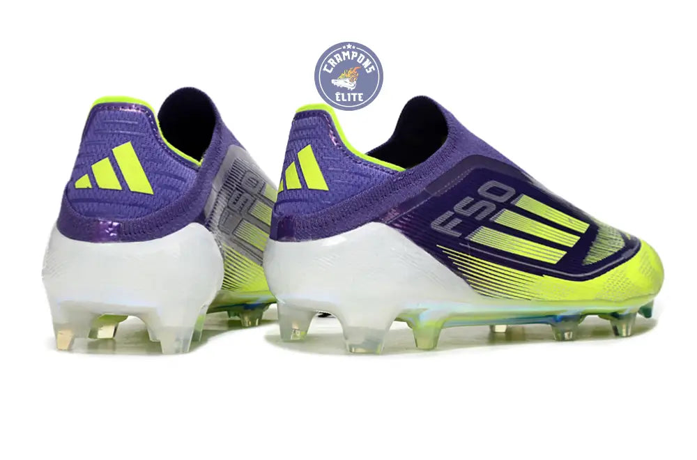 F50 Elite Laceless FG - Violet/Jaune Fluo/Gris
