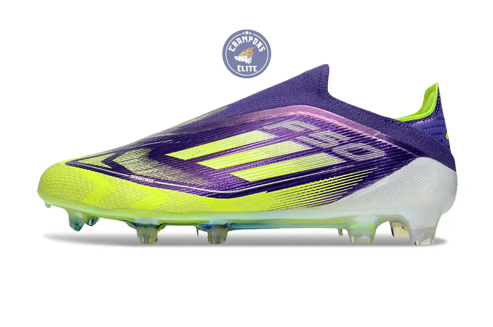 F50 Elite Laceless FG - Violet/Jaune Fluo/Gris