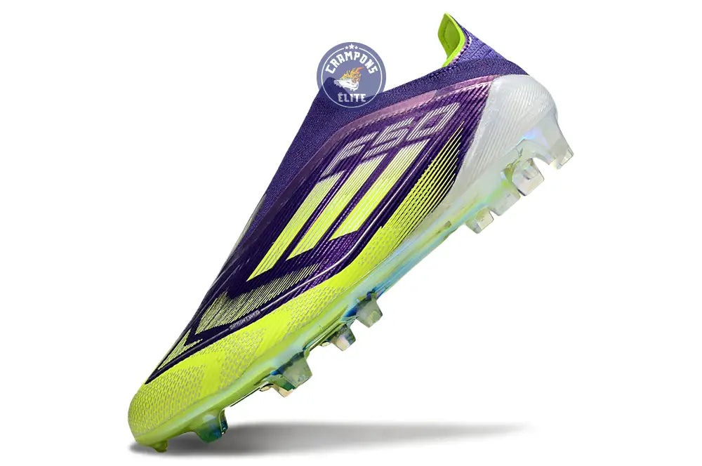 Image of F50 Elite Laceless FG - Violet/Jaune Fluo/Gris