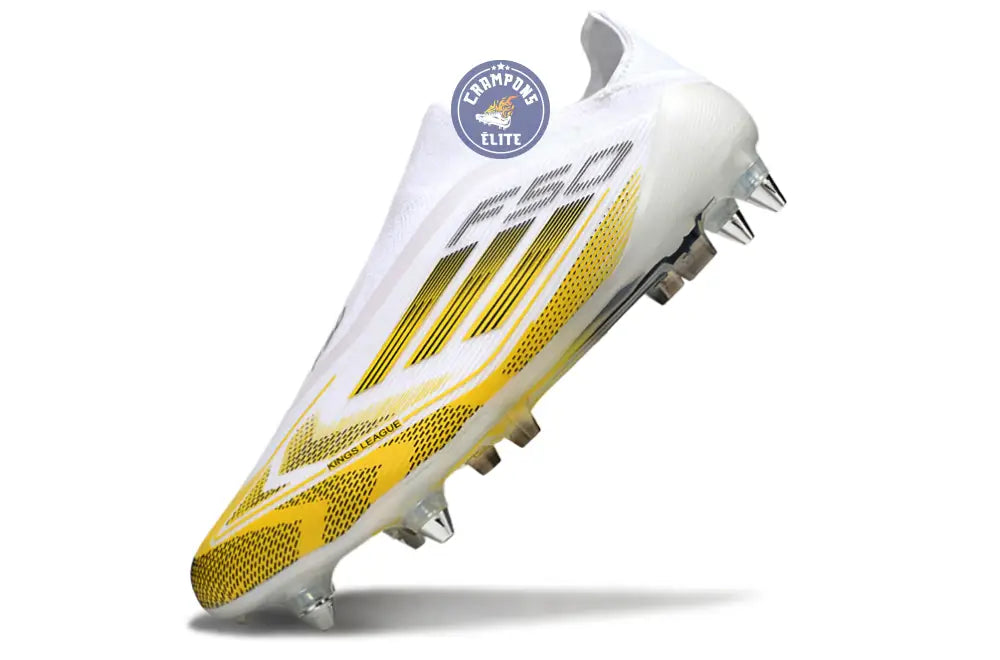 F50 Elite Laceless SG - Blanc/Jaune/Noir