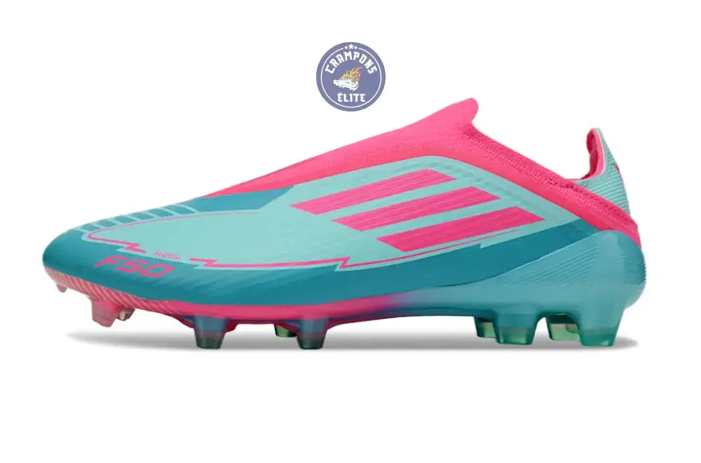 F50 Elite Laceless La Vida Tropical FG - Bleu/Bleu Turquoise/Rose Ma boutique