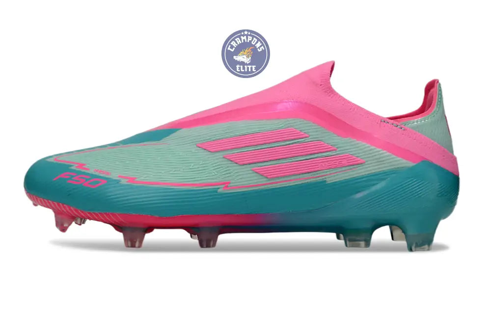 F50 Elite Laceless La Vida Tropical FG - Bleu/Bleu Turquoise/Rose