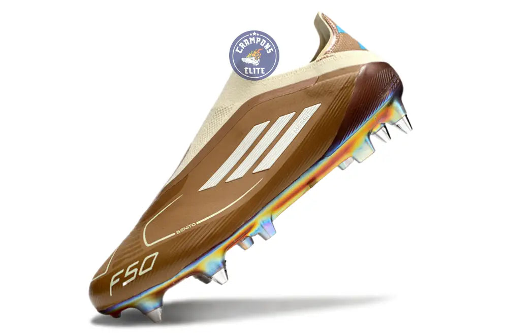 F50 Elite Laceless Messi X Bad Bunny SG - Cardboard/Blanc/Turquoise ÉDITION LIMITÉE