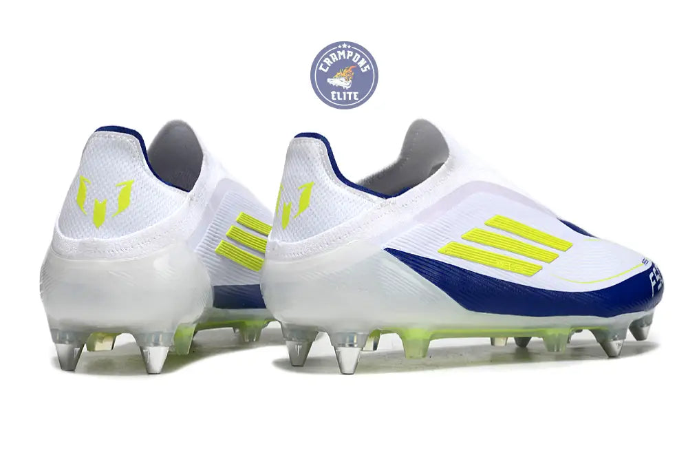F50 Elite Laceless SG - Blanc/Bleu/Jaune Fluo