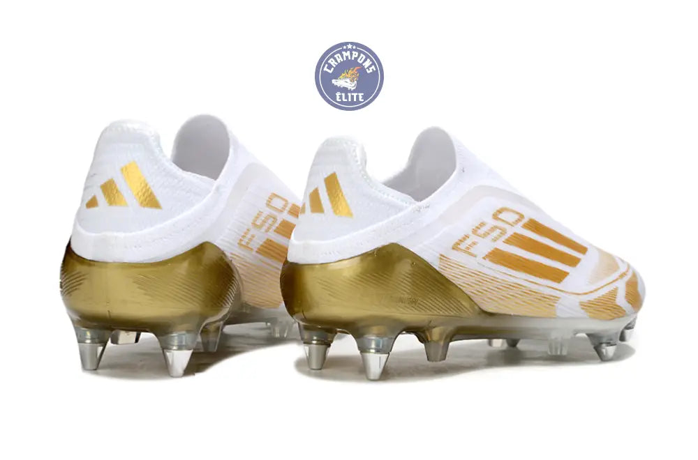 F50 Elite Laceless SG - Blanc/Doré