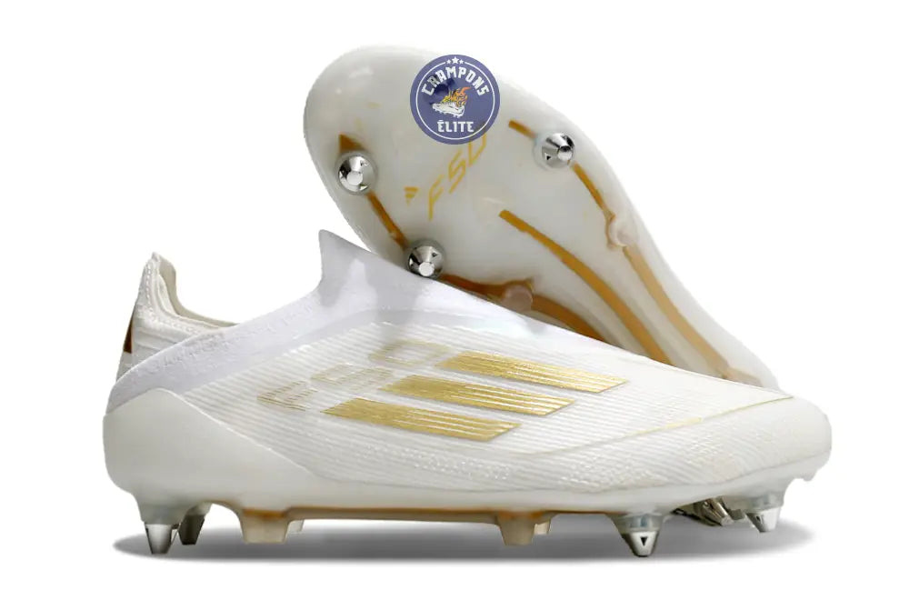 Image of F50 Elite Laceless SG - Blanc/Doré