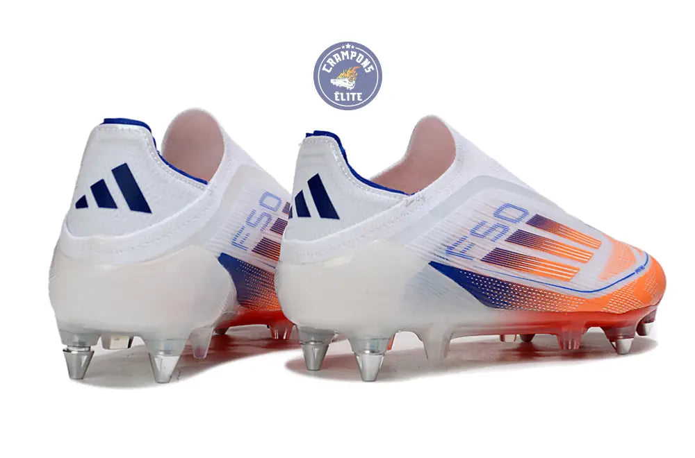 Image of F50 Elite Laceless SG - Blanc/Orange/Bleu