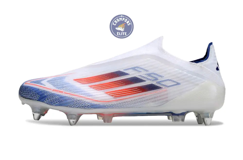 F50 Elite Laceless SG - Blanc/Rouge/Bleu