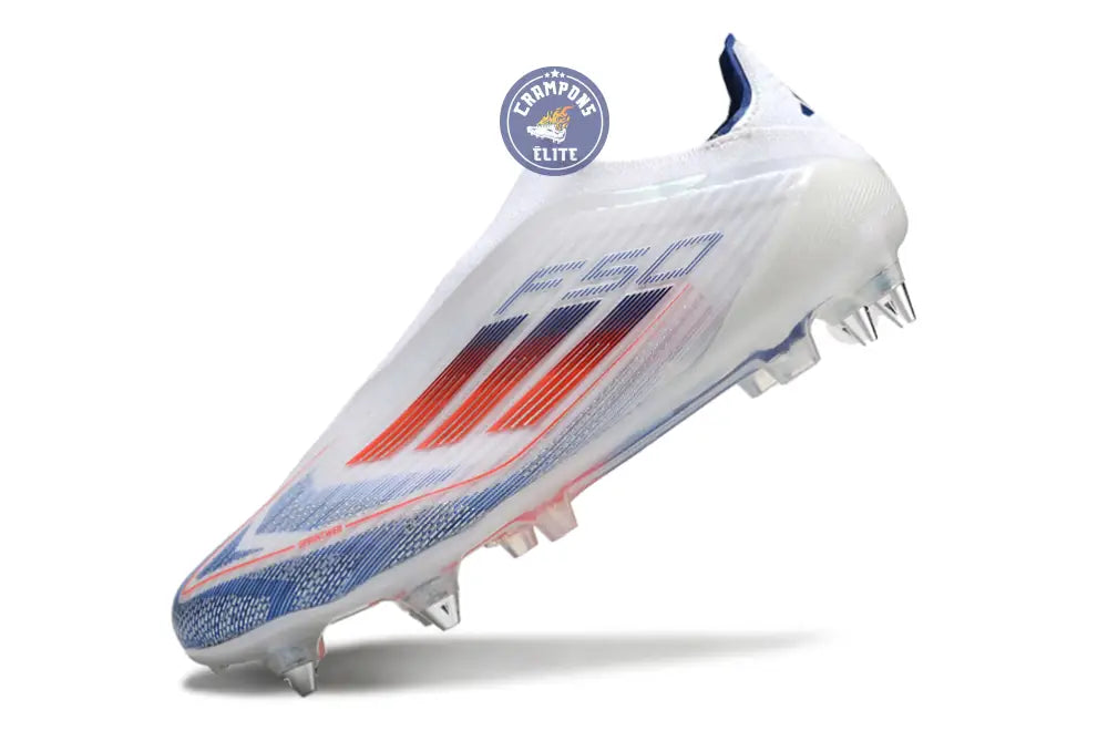 F50 Elite Laceless SG - Blanc/Rouge/Bleu