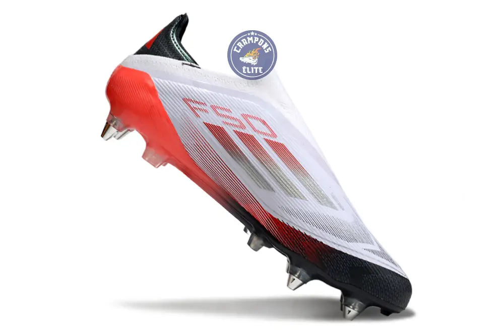 F50 Elite Laceless SG - Blanc/Rouge/Noir