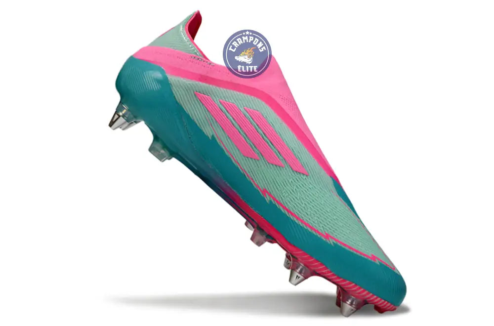 F50 Elite Laceless SG - Bleu Turquoise/Bleu/Rose