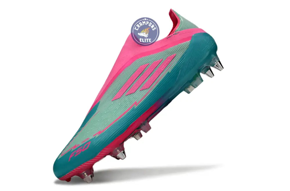 Image of F50 Elite Laceless SG - Bleu Turquoise/Bleu/Rose