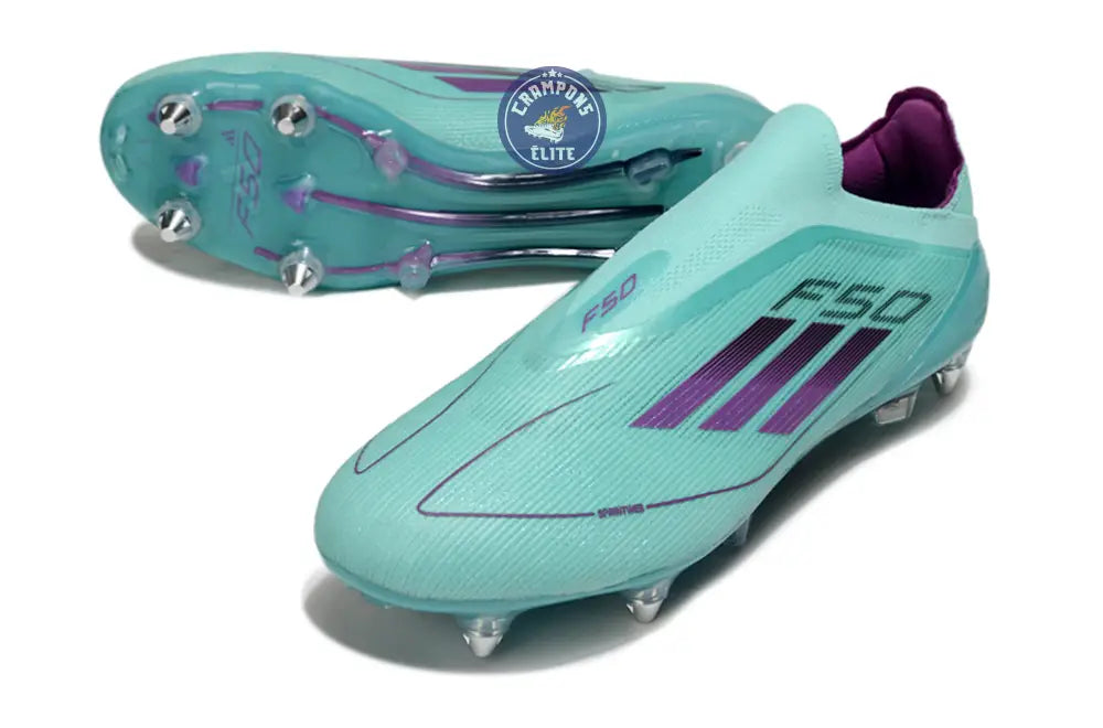 Image of F50 Elite Laceless SG - Bleu Turquoise/Violet