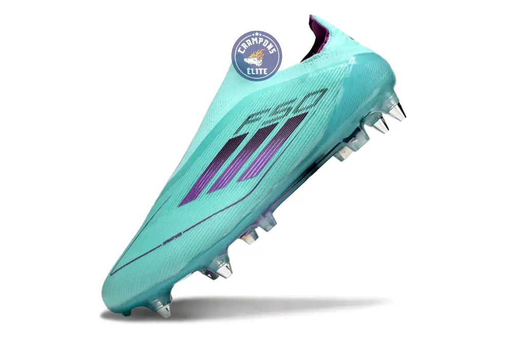 F50 Elite Laceless SG - Bleu Turquoise/Violet