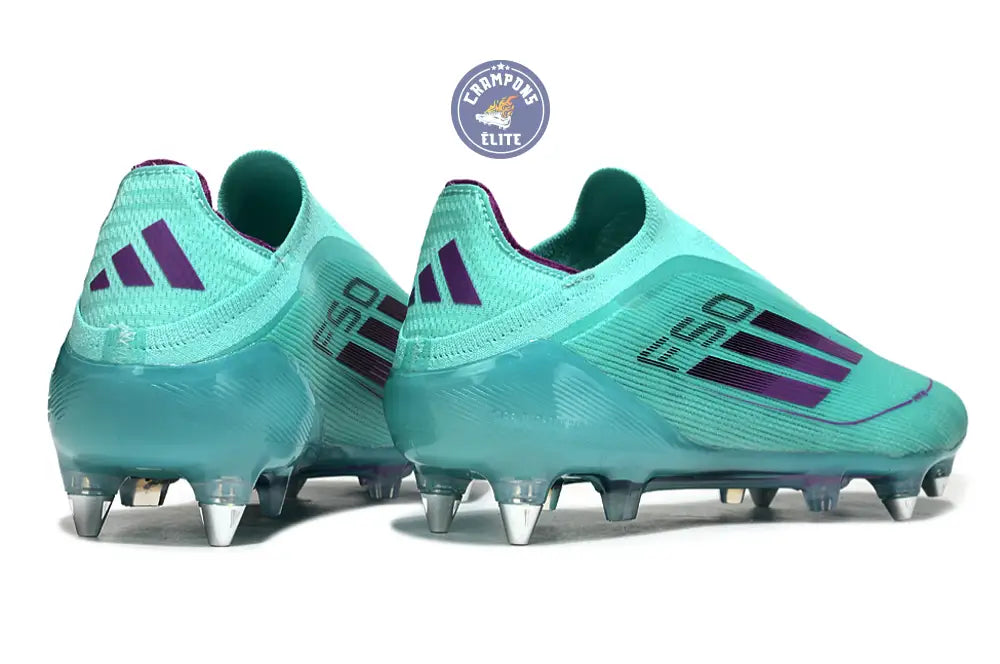 F50 Elite Laceless SG - Bleu Turquoise/Violet