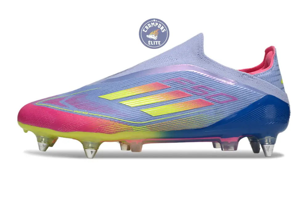 F50 Elite Laceless SG Celestial Victory - Blue Fusion/Vert/Rose