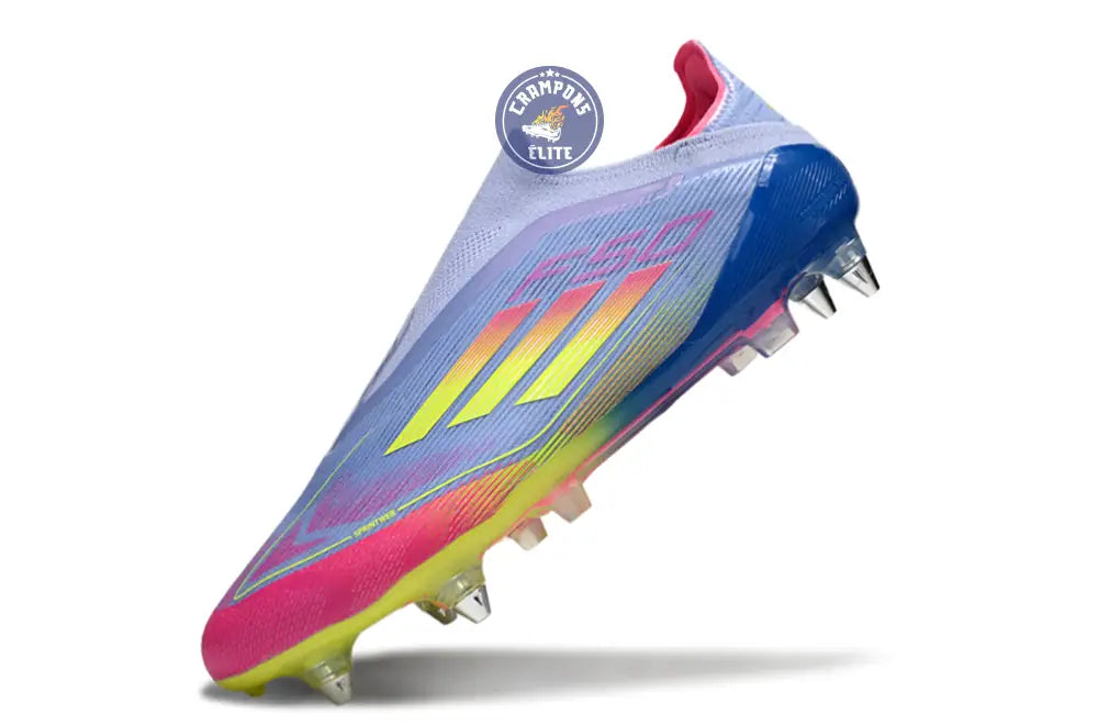 F50 Elite Laceless SG Celestial Victory - Blue Fusion/Vert/Rose