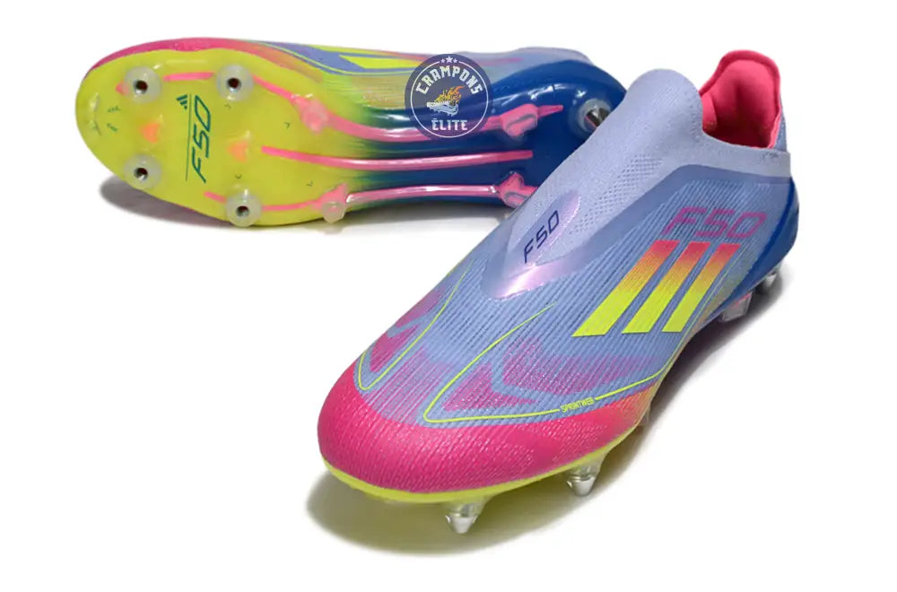 Image of F50 Elite Laceless SG Celestial Victory - Blue Fusion/Vert/Rose