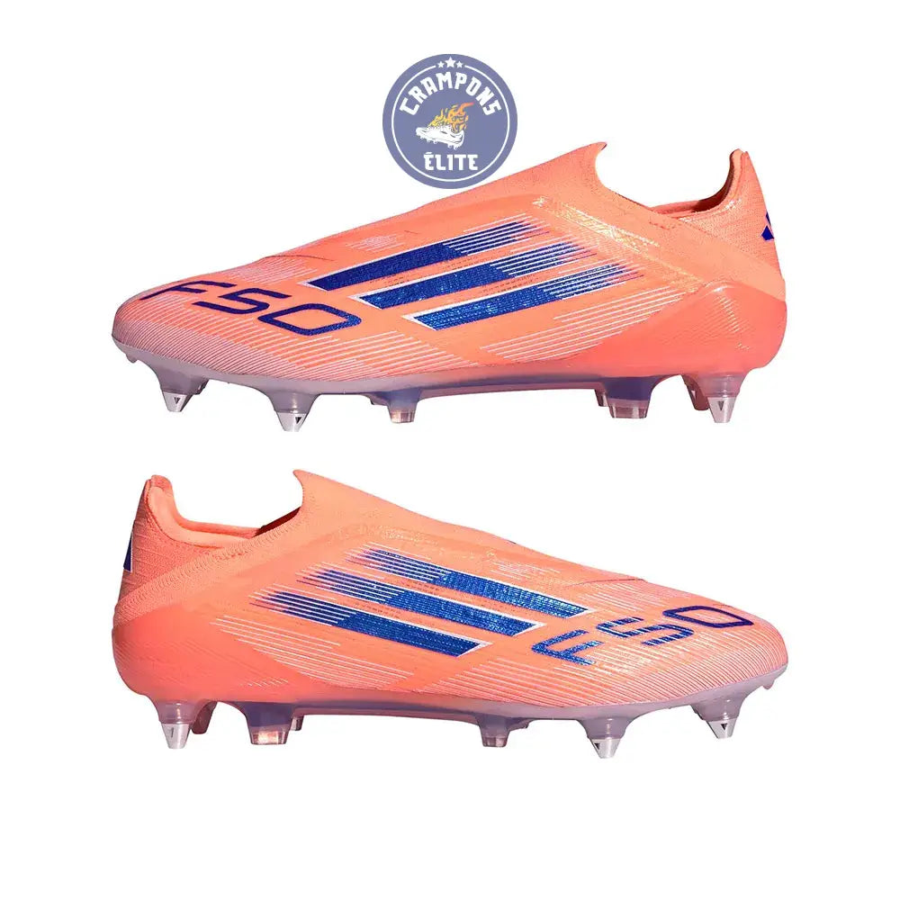 F50 Elite Laceless SG Coral Blaze - Orange/Bleu SG
