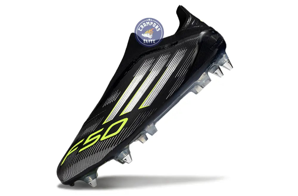 Image of F50 Elite Laceless SG - Noir/Argenté/Jaune Fluo